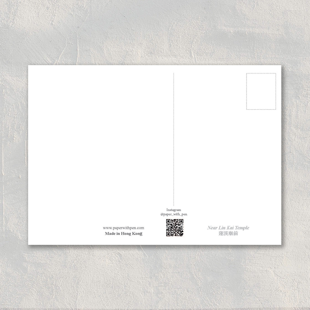 A6 Hand-Drawn Postcard : Street Food Stall, Macau