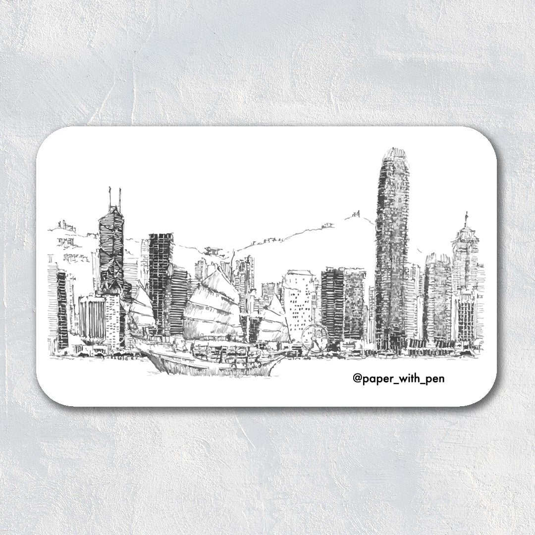 Hong Kong Streetscape Magnet: Victoria Harbour