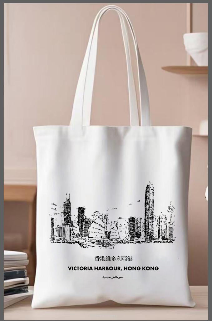 Hong Kong Victoria Harbour Tote Bag