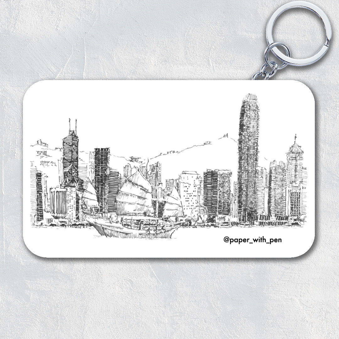 Hong Kong Streetscape Keychain: Victoria Harbour