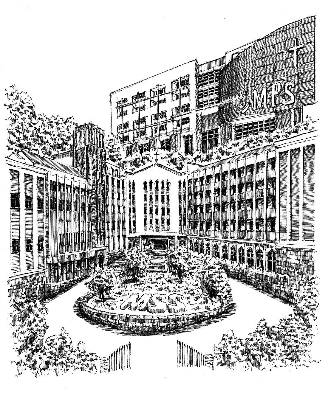 Commission Drawing - Marymount Secondary School
