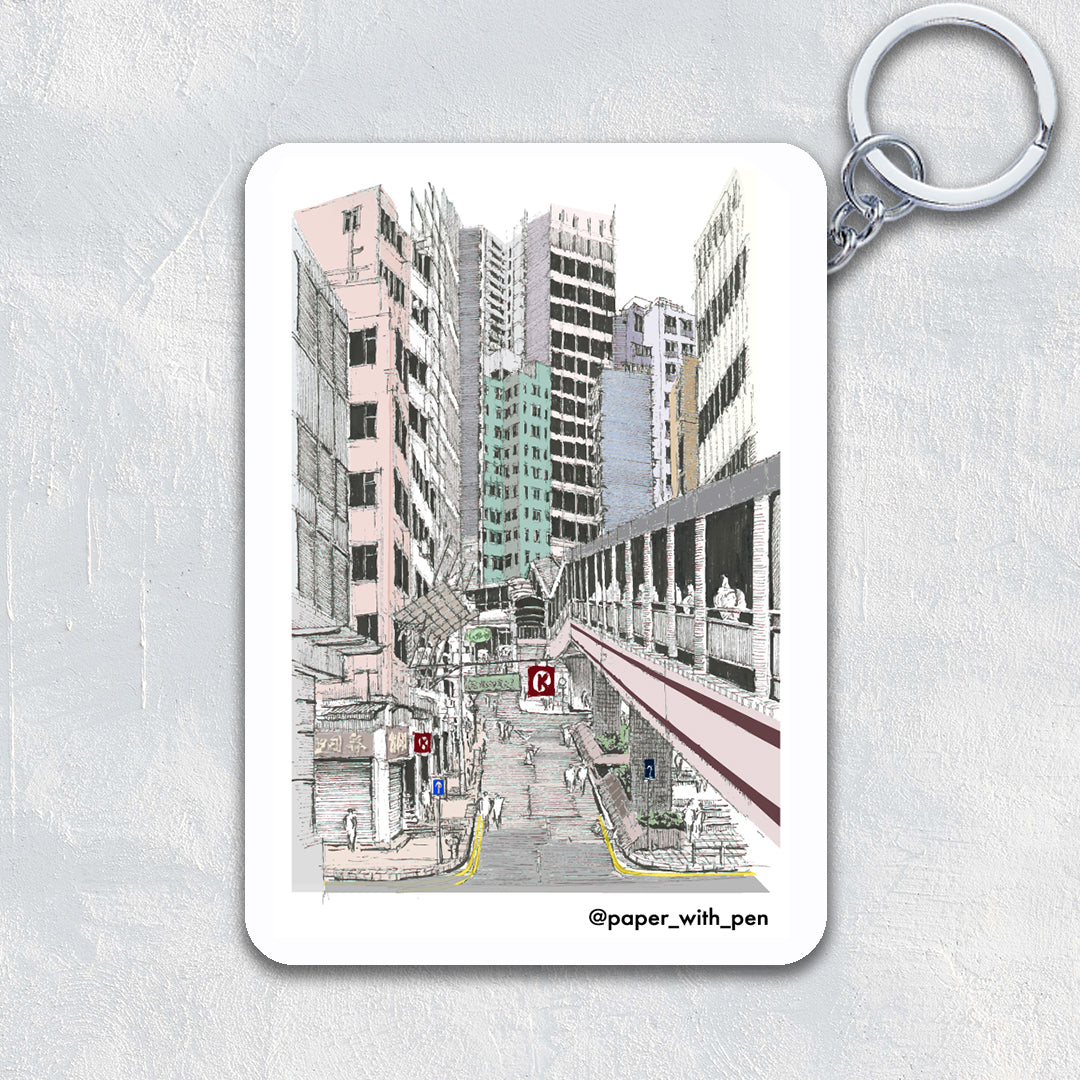 Hong Kong Streetscape Keychain: Central