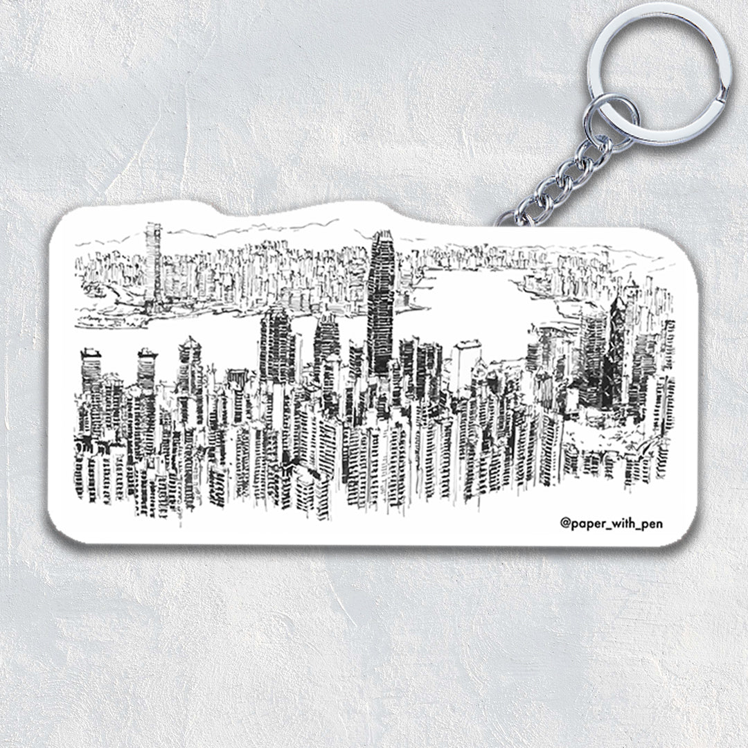 Hong Kong Streetscape Keychain: Peak