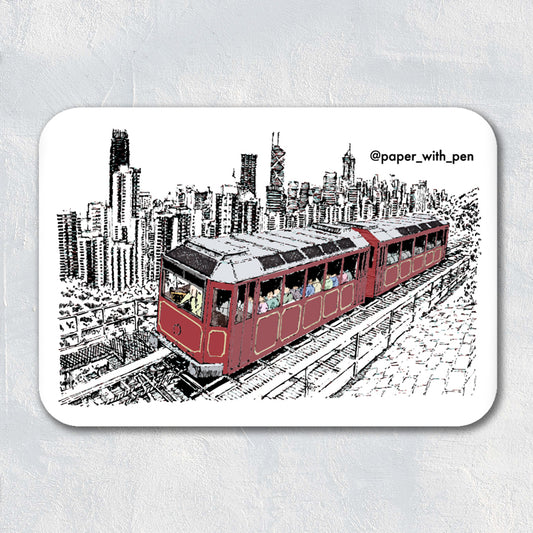 Hong Kong Streetscape Magnet: Victoria Peak