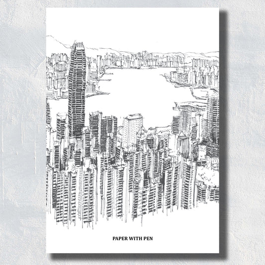 A5 Hand-Drawn Notebook : Victoria Peak