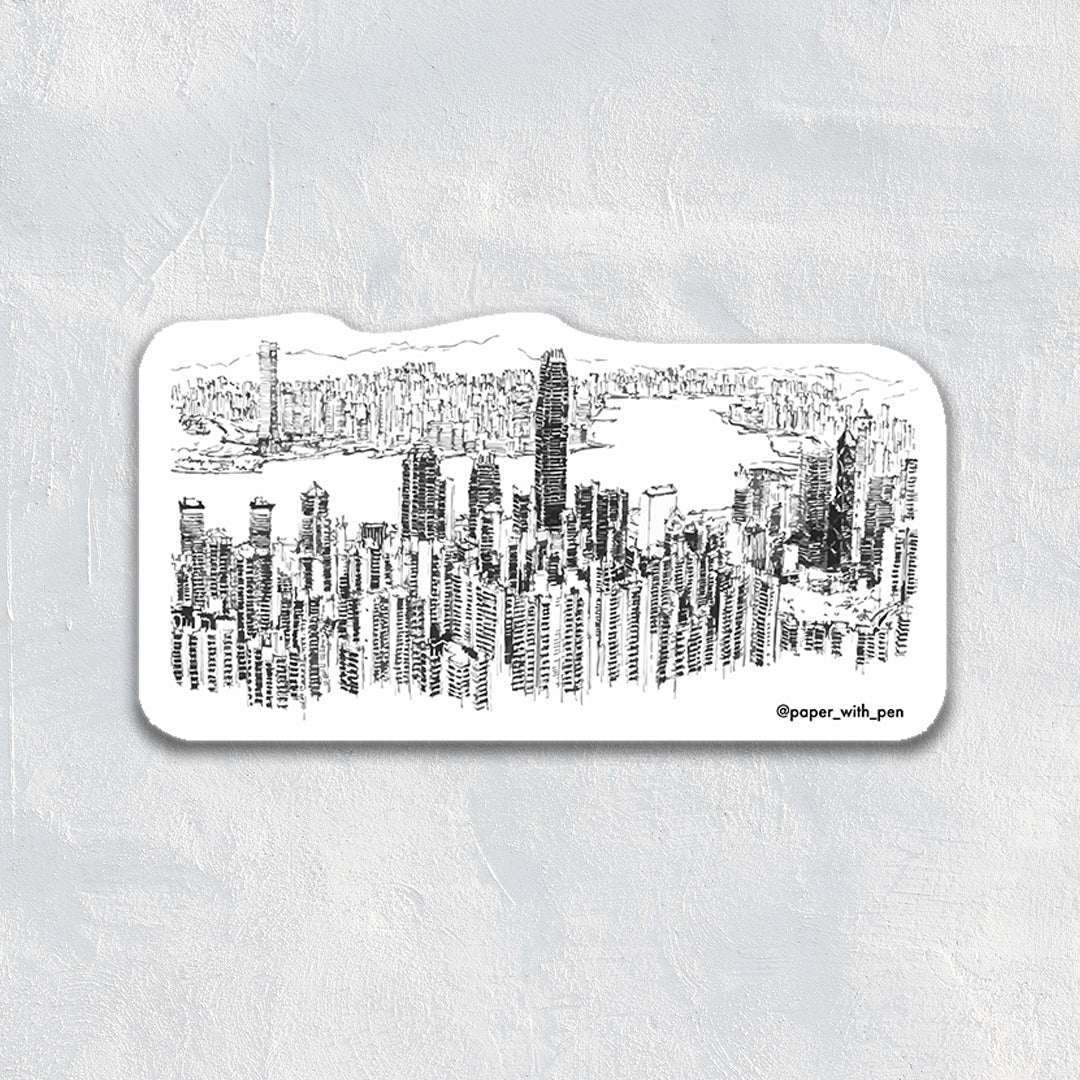 Hong Kong Streetscape Magnet: Victoria Peak