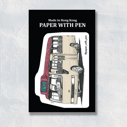 Hand Drawn Sticker: Minibus