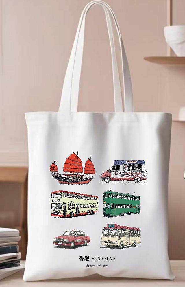 Hong Kong Transport Tote Bag