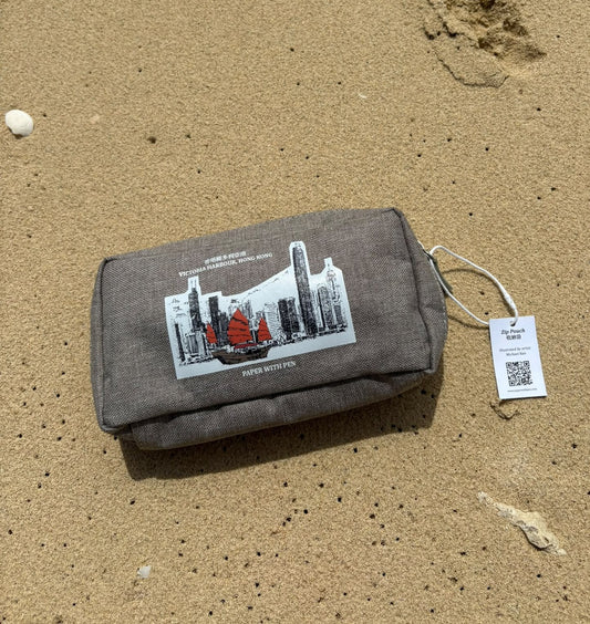 Hong Kong Peak + Victoria Harbour Zip Pouch