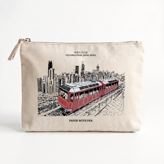 Hong Kong Peak Canvas Zip Pouch
