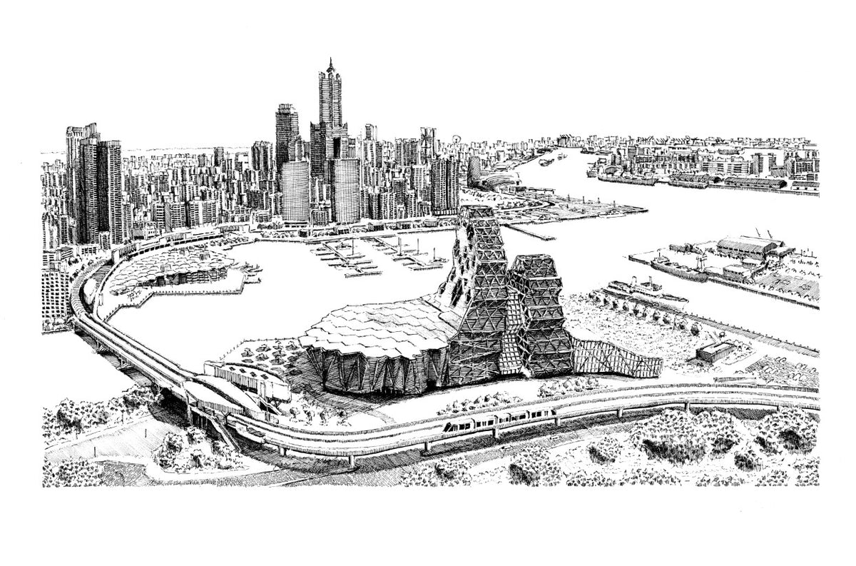 Aerial View of Kaohsiung (Original Drawing)
