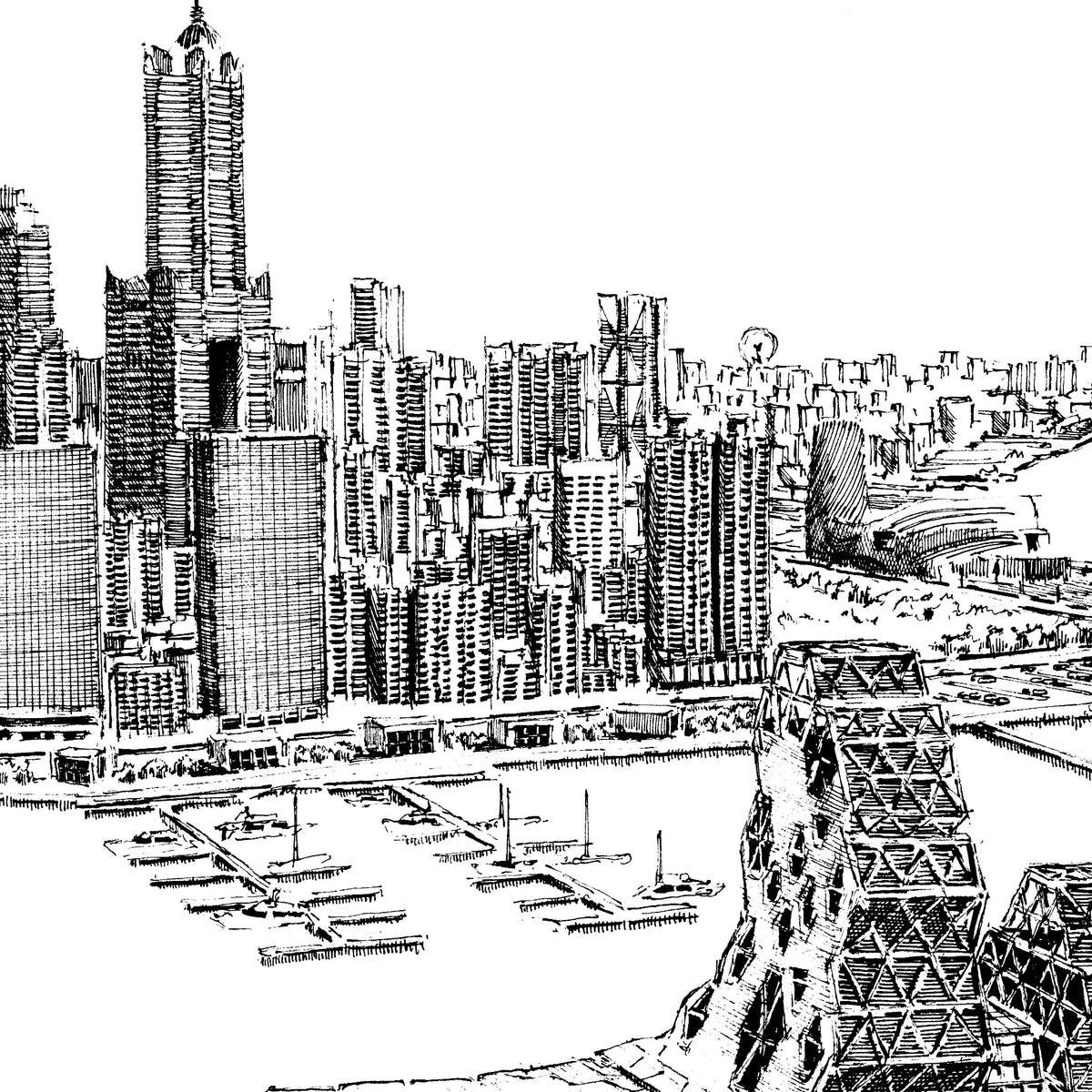 Aerial View of Kaohsiung (Original Drawing)